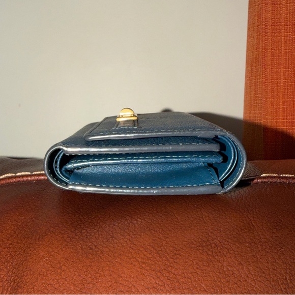 ‼️Authentic MCM Blue Leather Trifold Wallet - Picture 6 of 16